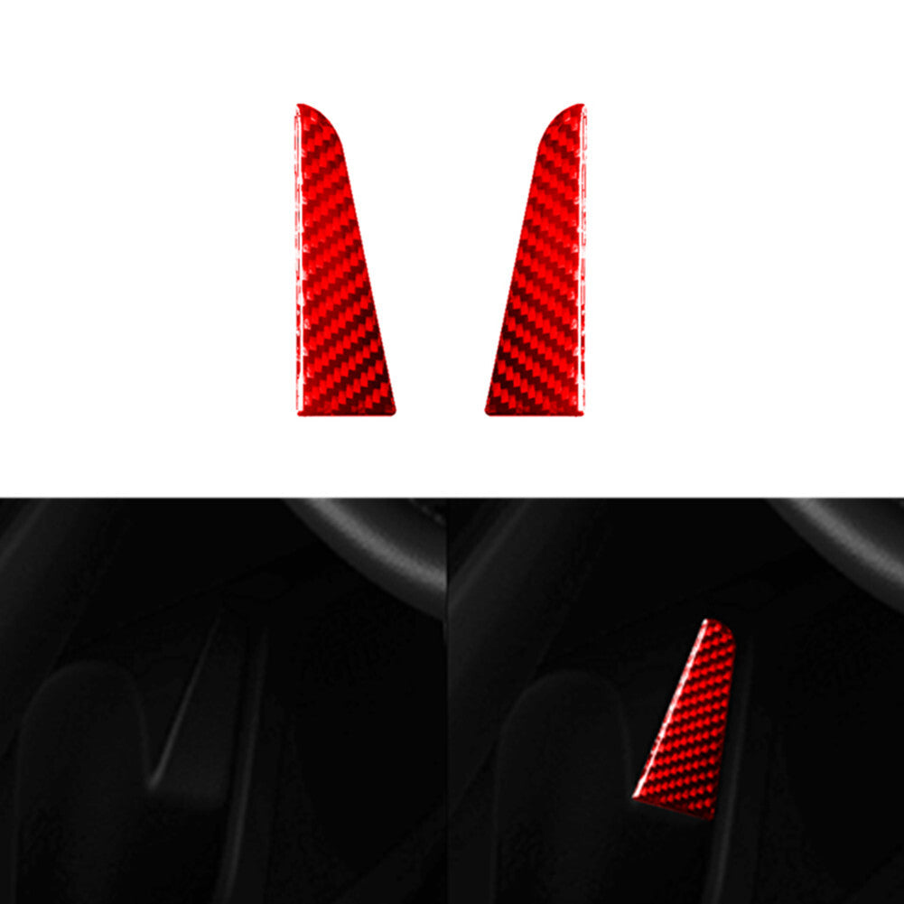 2X Red Carbon Fiber Front Door Pull Panel Cover Trim for Nissan Altima 2019-2022