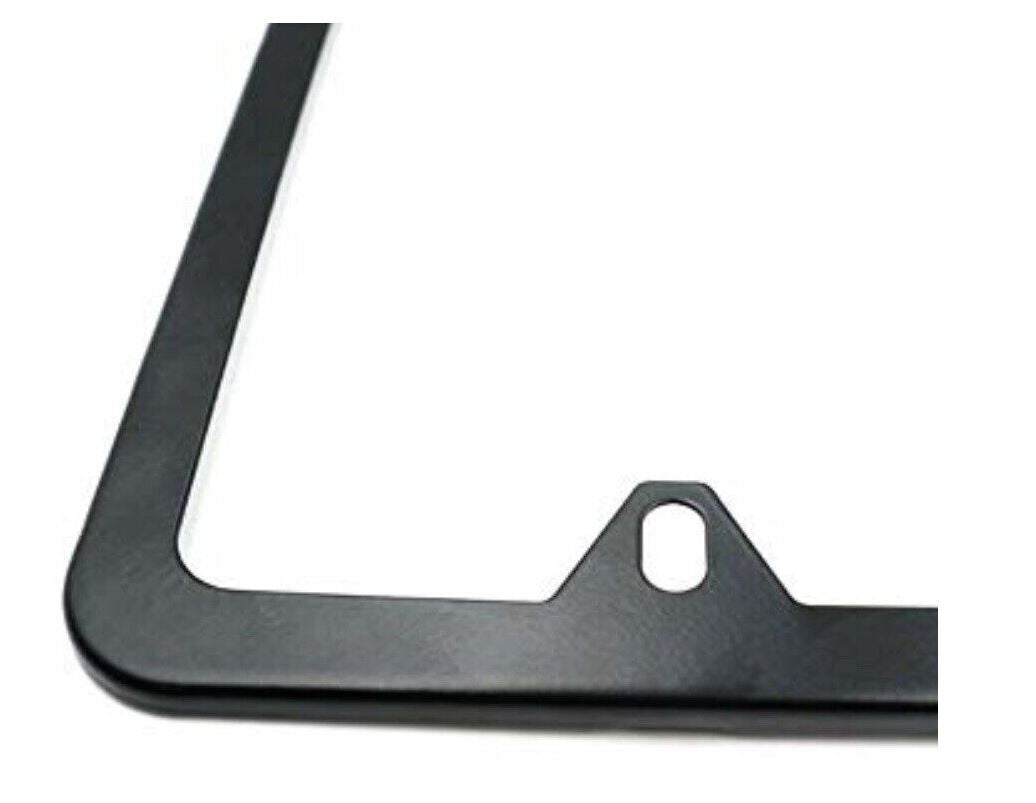 Car license plate frame cover cap rear boot ultra-thin metallic black for Subaru