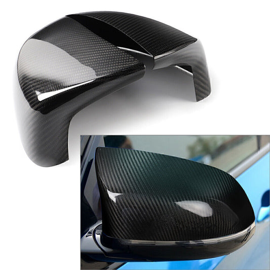 Real Carbon Fiber Add-On Side Mirror Cover Fit 2015-2018 for BMW All X5M & X6M
