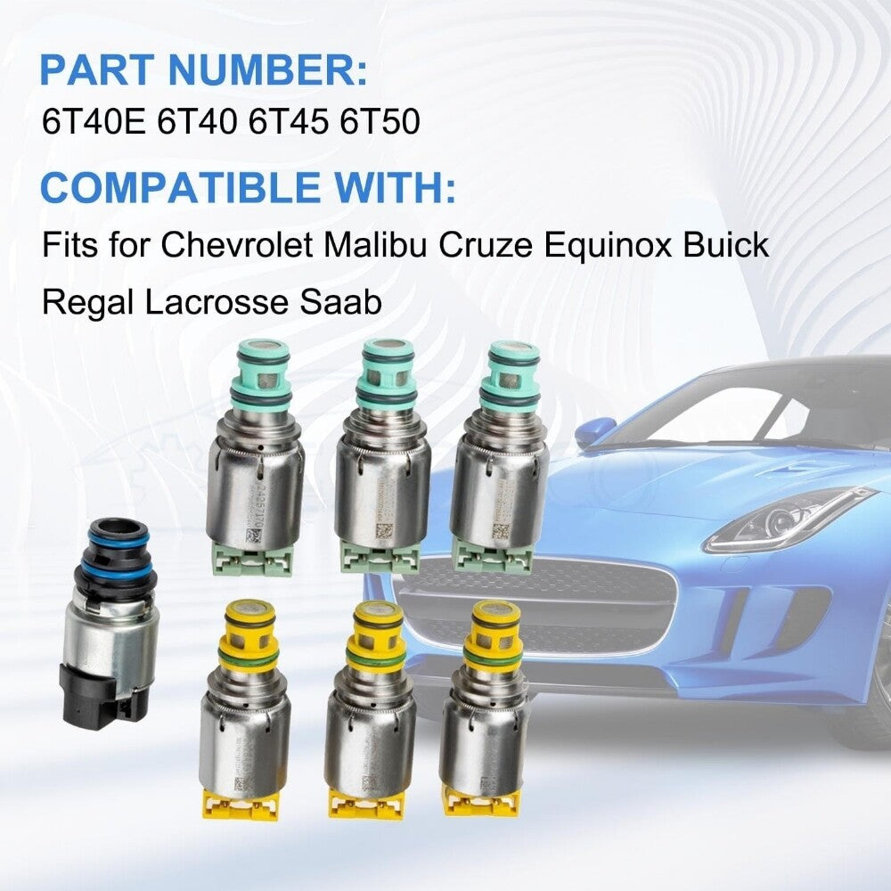 TRANSPEED 7x 6T40E 6T45E 6T30E Transmission Solenoid Kit for BUICK for Chevy for Cruze