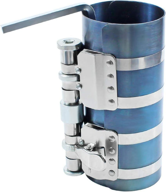 6¡± Piston Ring Compressor,Adjustable Ratchet Piston Installer Tool Removal Tool