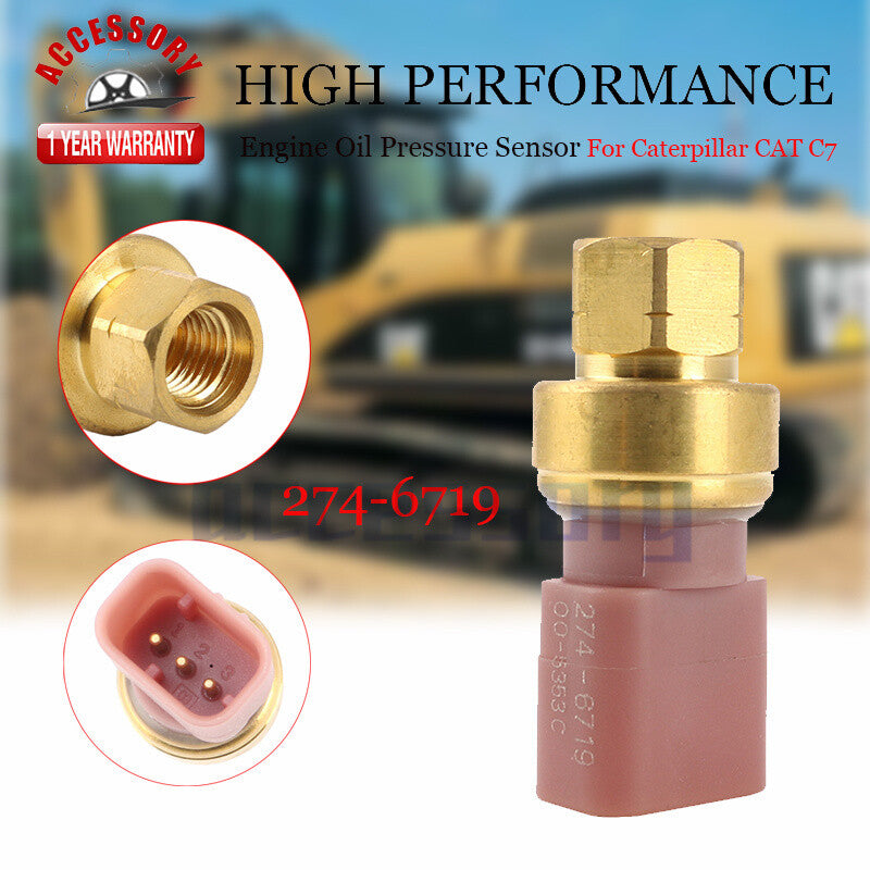 Engine oil pressure sensor 274-6719 is suitable for Caterpillar CAT C7 engines.