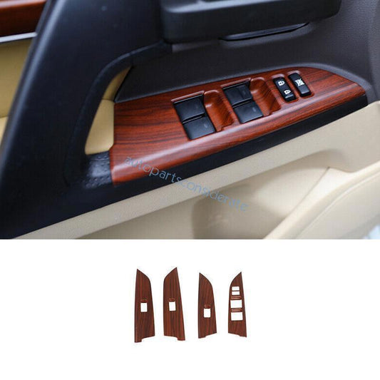 for Toyota for Land Cruiser 2013-21 Window Lift Lock Switch Trim Matte Wood Grain 4X