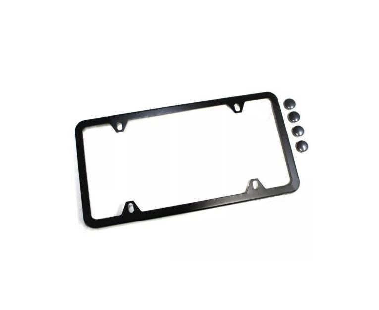 Car license plate frame cover cap, trunk 4-hole ultra-thin black, suitable for Buick .