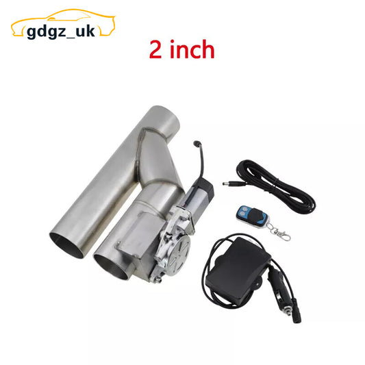 2in Electric Exhaust Catback Valve Single butterfly flap Motor Remote Control
