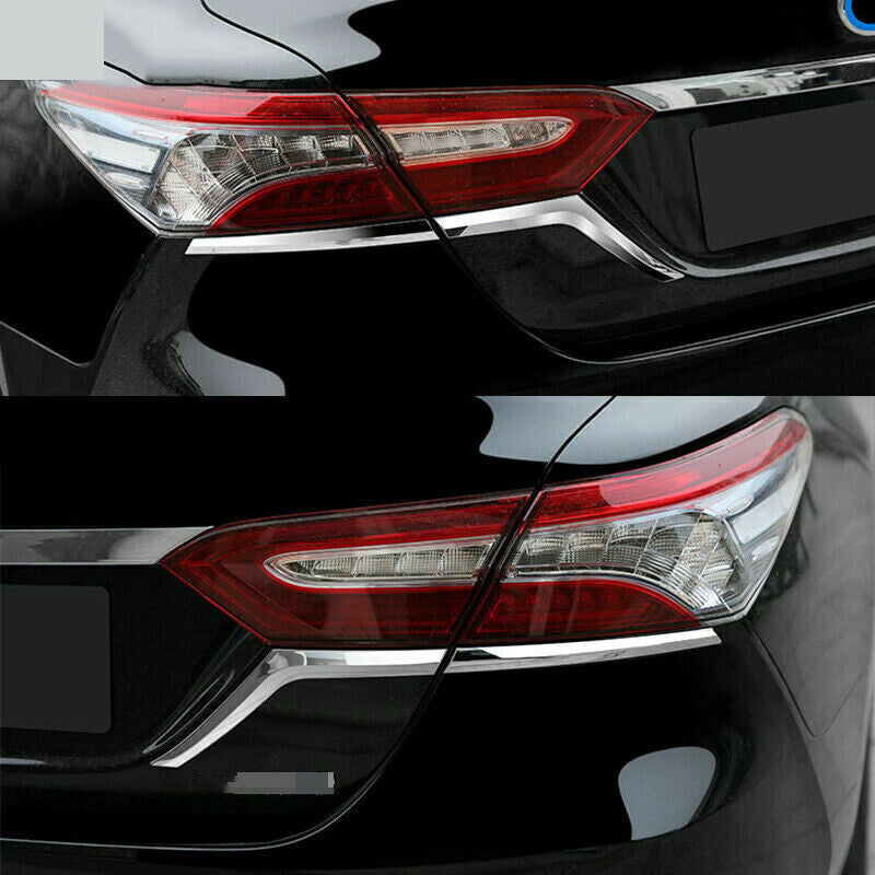 for Toyota for Camry 2018-2023 Chrome Rear Lamp Tail Light Lower Eyelid Strips Trim