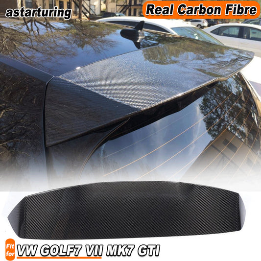 for VW GOLF7 VII MK7 GTI 2014-2017 REAL Carbon Rear Roof Top Window Spoiler Wing
