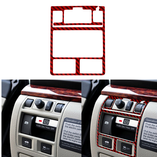 Red Carbon Fiber Dimming Light Control Cover for Subaru Legacy Outback 2010-2014