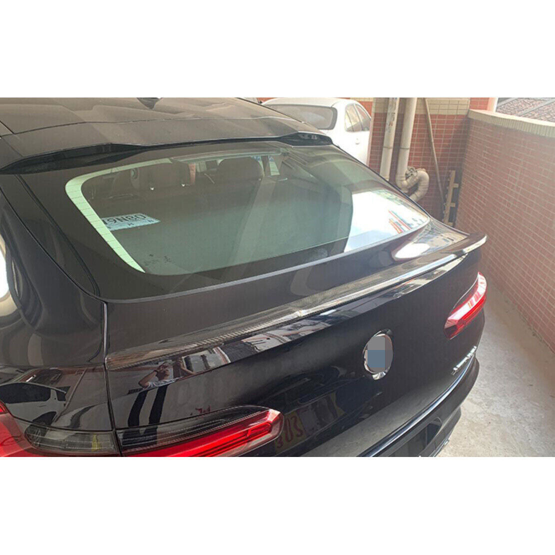 For 2019-2021 for BMW X4 G02 Real Carbon Fiber Car Rear Trunk Wing Spoiler Lip Cover