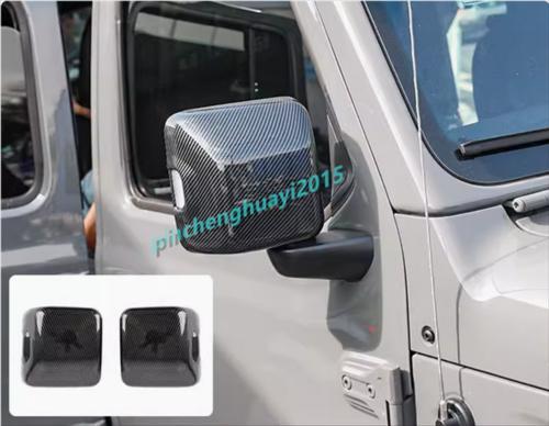 Dry carbon rearview mirror covers for Jeep for Wrangler JL/JT models 2018-2024