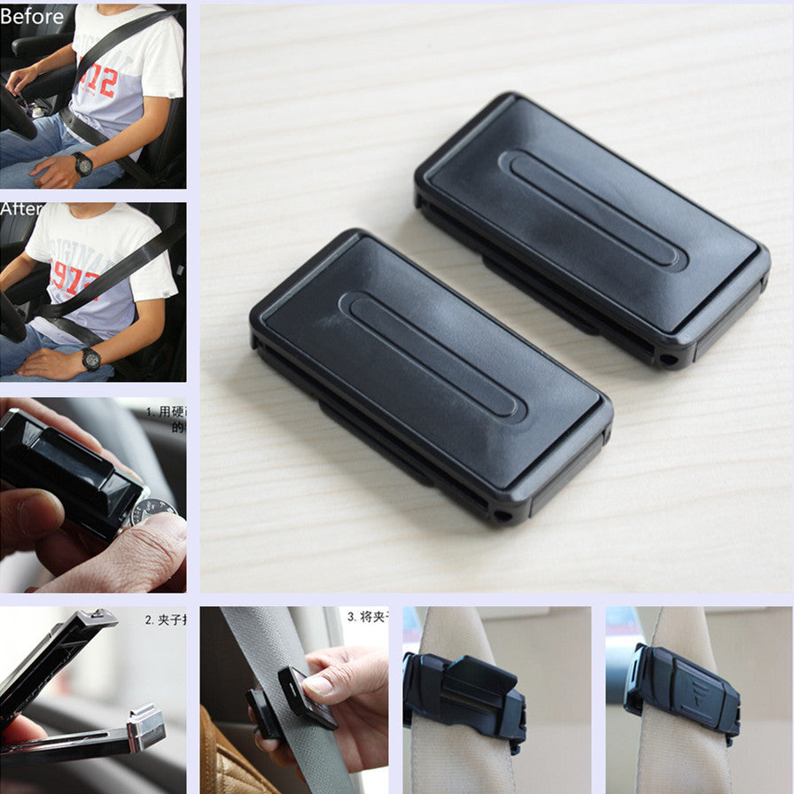 2x Car for Seat Belt Adjuster Clip Belt Strap Clamp Shoulder Improves Comfort Safety