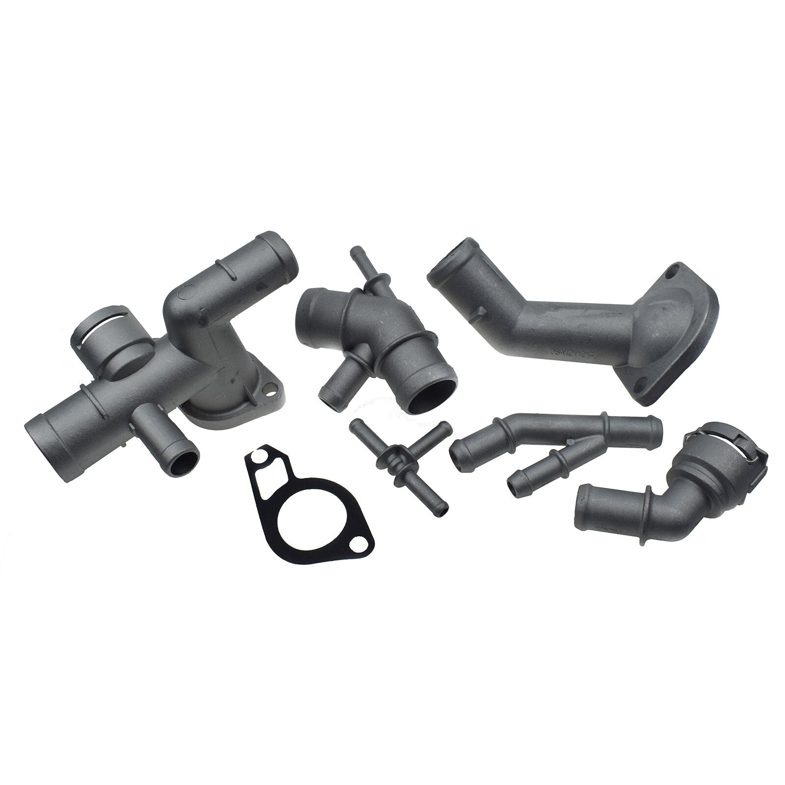 Aluminum engine coolant flange tubing 6-piece set suitable for Volkswagen for Golf,for Jetta CC, for Audi A3 TT