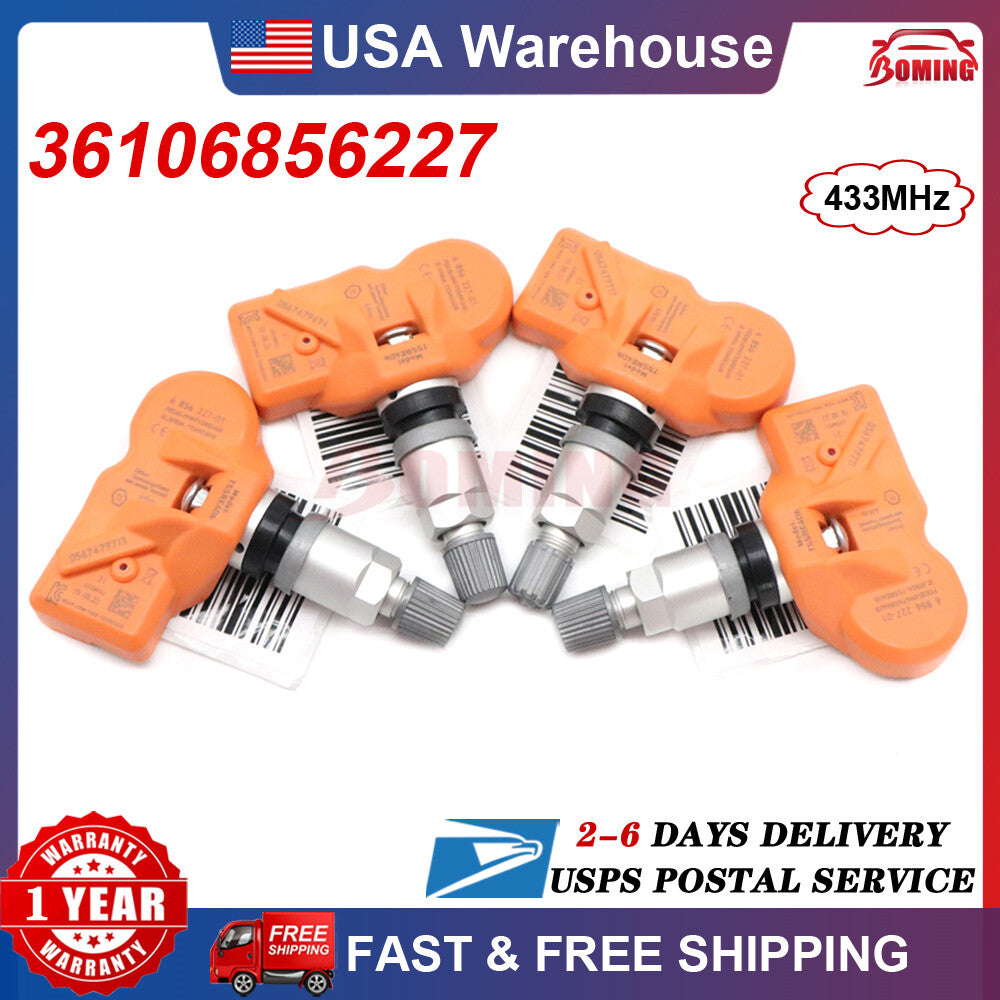 Kit (4) Tire Pressure Monitoring System (TPMS) for BMW 3/5/6/7 Series 36106856227