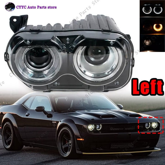 LH for Dodge for Challenger 2015-2021 Front Headlight Dual Beams HeadLamp Assembly