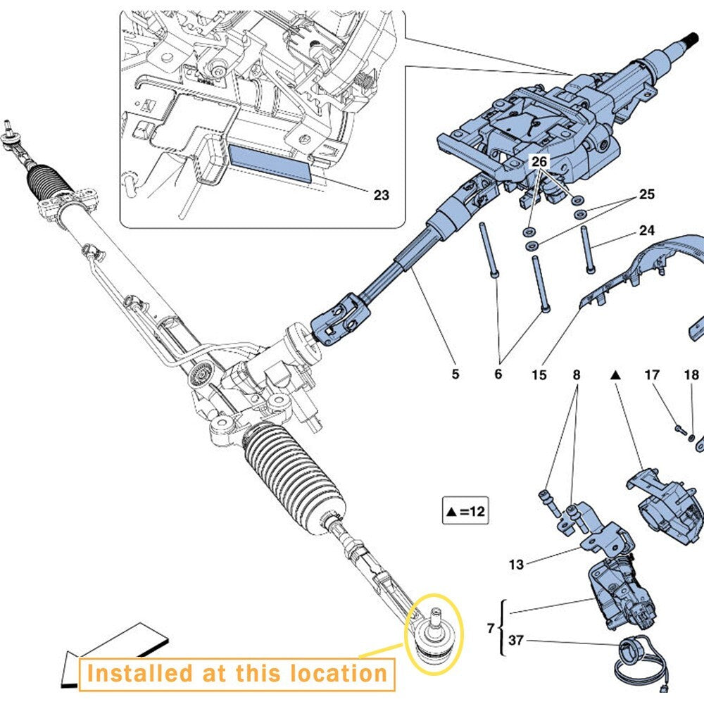 Equipment Manufacturer  for Ferrari California T/California Outer Tie Stick Ball Joint: 259957 264539