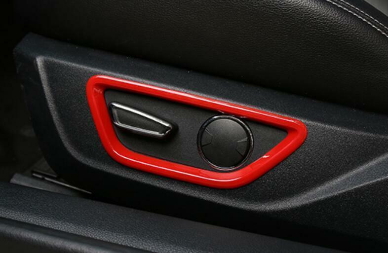 Paint Red for Seat Adjustment Button Panel Trim 2PCS Fit for Ford for Mustang 2015-2022