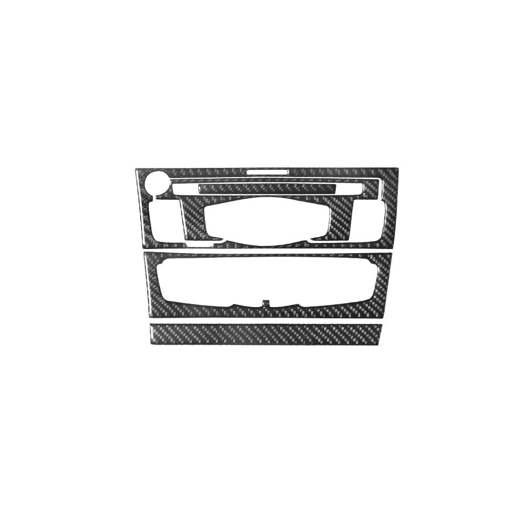 5Pcs CD Player Radio Air-Con Trim Cover TYP-B Carbon Fiber for Audi Q5 2009-2017