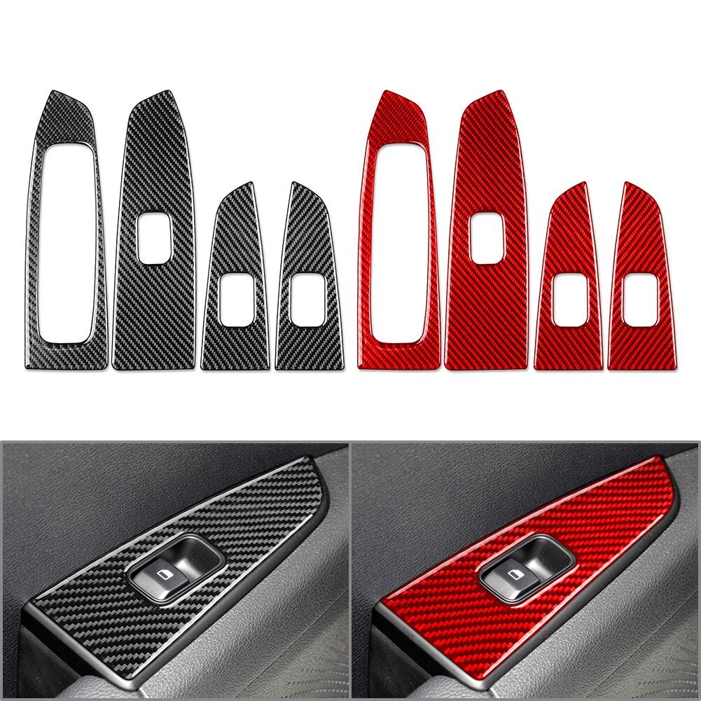 Carbon Fiber Window Lift Switch Panel Cover for Kia Forte Cerato K3 2019-2023