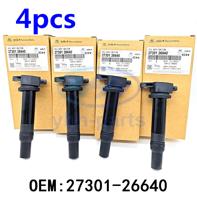 4pcs 27301-26640 Ignition Coil for Hyundai Accent for Kia Rio 1.6L 2006-2011