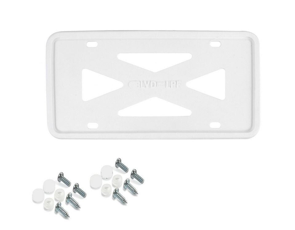 1 piece of white silicone car license plate frame cover for trunk suitable  for ford