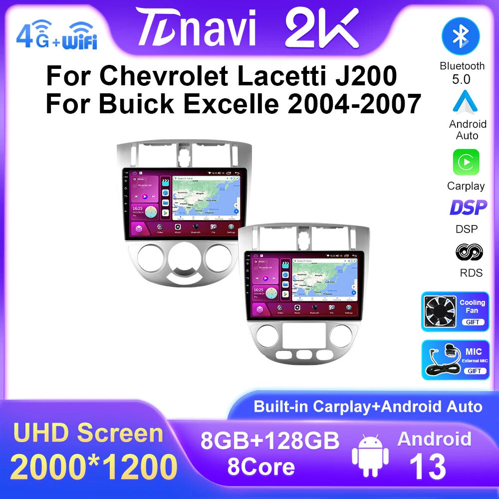 Car Radio for Chevrolet Lacetti J200 for Buick Excelle Hrv 2004-2007 GPS Screen