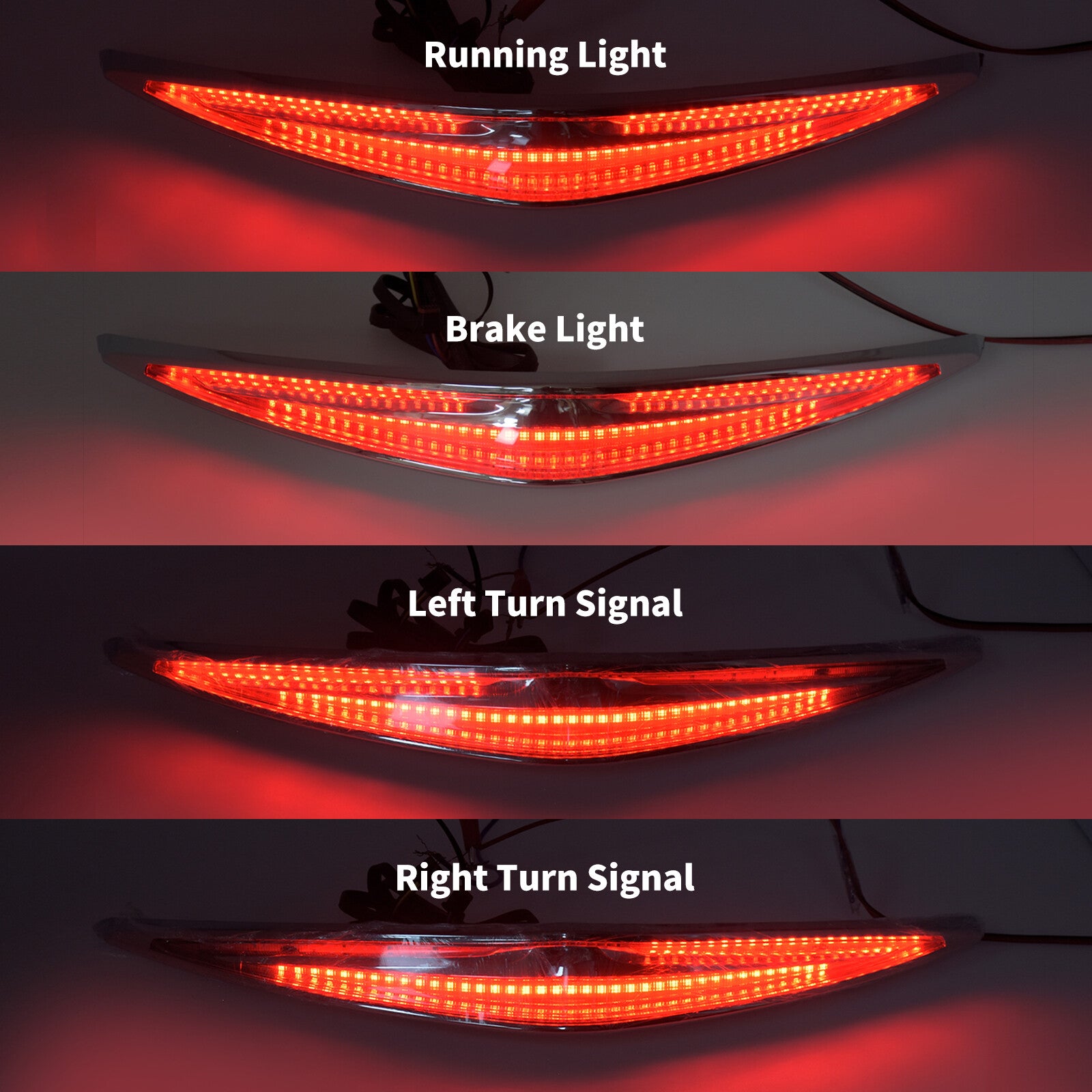 Trunk Luggage Rack LED Running Brake Turn Signal Light Fit for Honda GL1800 2018