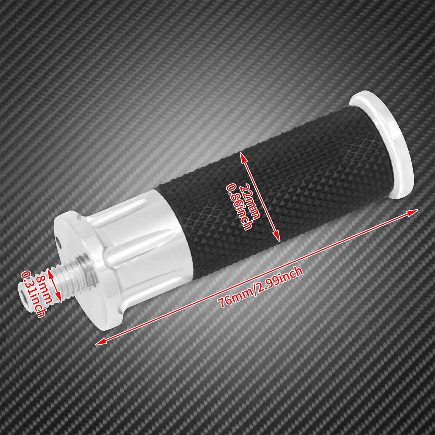 8mm Toe Foot Thread Shift Shifter Pegs Fit for Harley Touring Glide Softail XL
