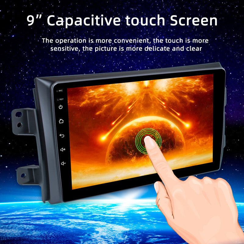 Android 9Inch Mirror Car Radio Player GPS Navigation Audio For 06-12 for Suzuki SX4