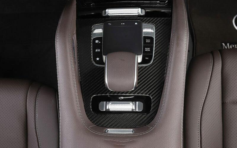 for Benz GLE GLS 2020-22 Dry Carbon Fiber Central Console Gear Shift Panel Trim