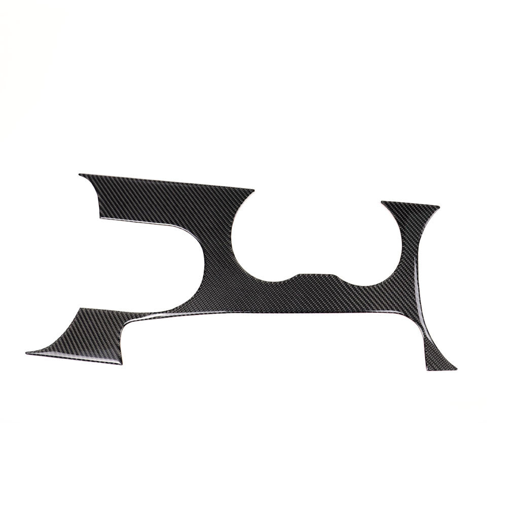 Soft Carbon Fiber Gear Shift Box Panel Cup Holder Cover for Ford for Mustang 2015-22