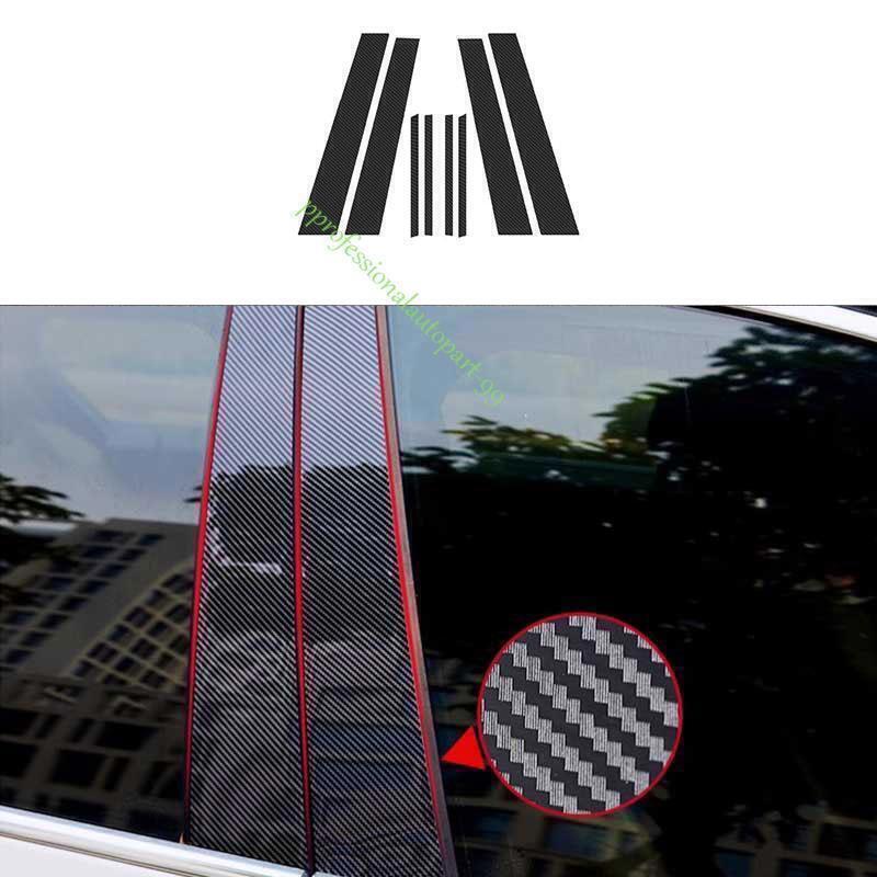for Honda for Civic 2012-15 Carbon Fiber Pillar Posts Door Window Molding Strip Trim