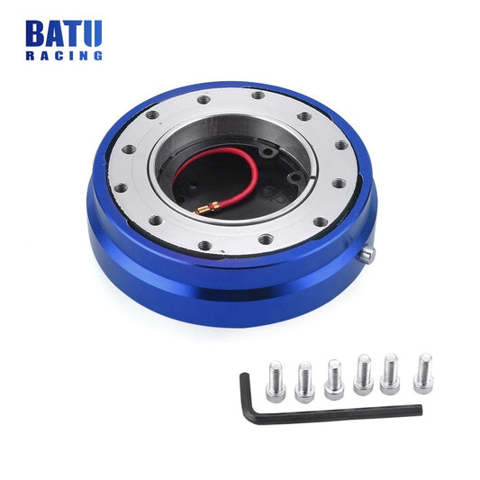 Universal Blue Car Steering Wheel Quick Release Hub Aluminum Adapter Snap