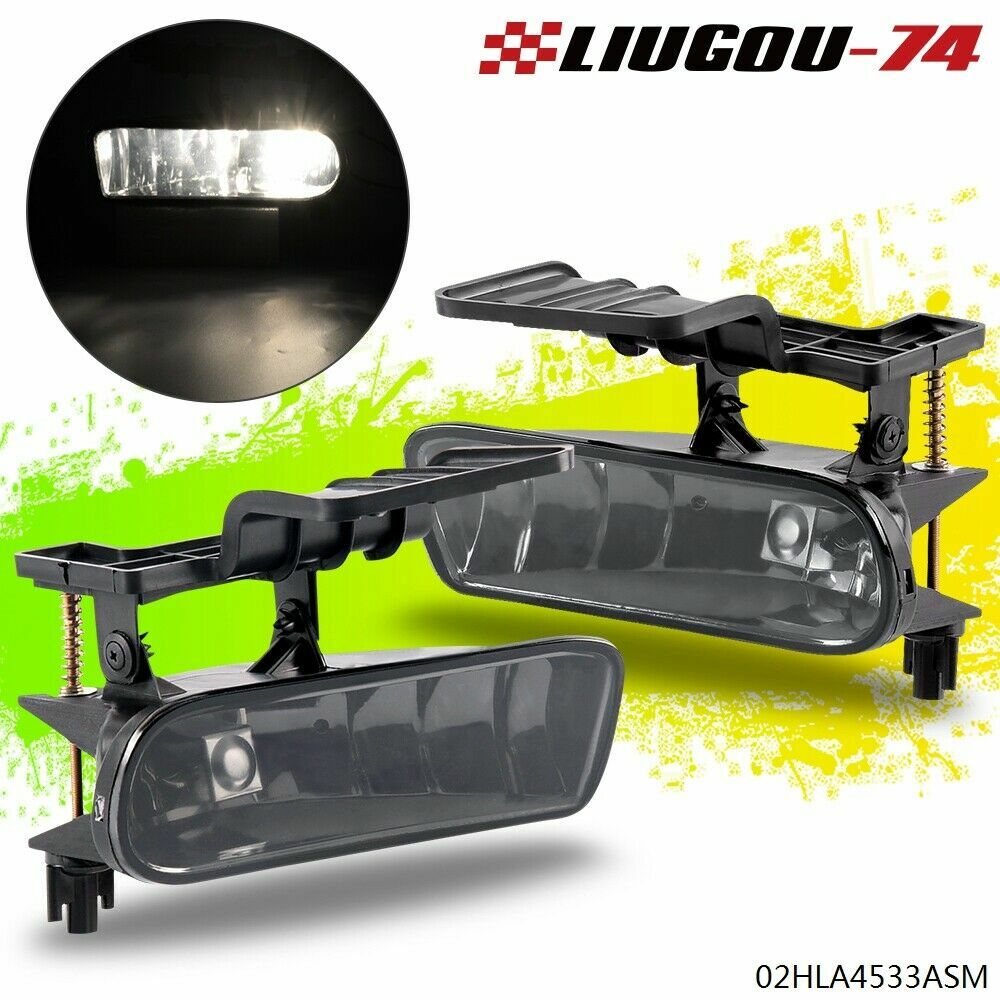 LR front fog lights suitable for 1999-2002 for GMC for Sierra smoked lenses (USA)