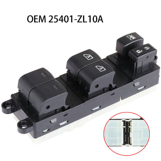 for Nissan Pathfinder 07-12 Front Left 25401-ZL10A Master Power Window Switch 1