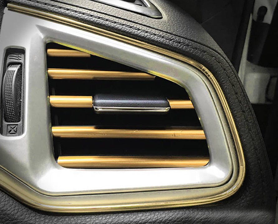 10pcs Golden Car Interior Air Conditioner Outlet Decoration Cover Accessories