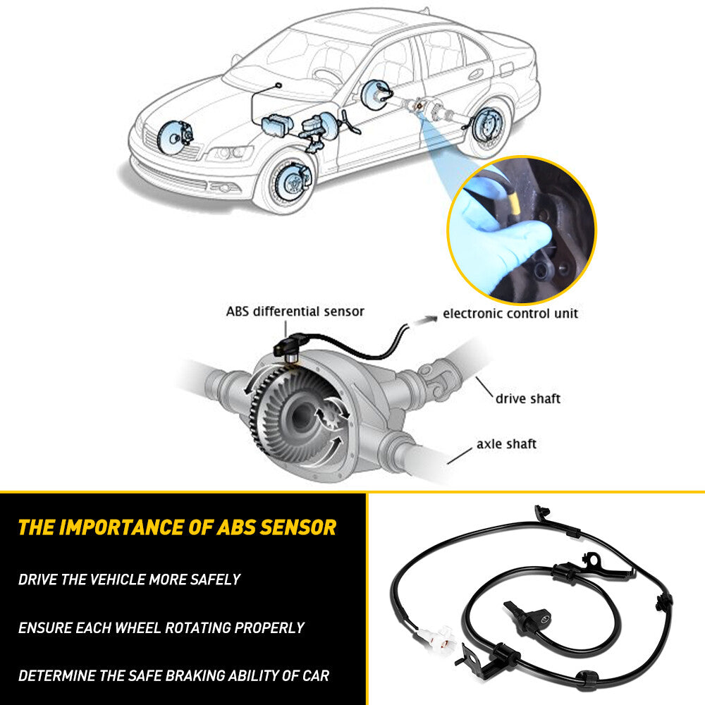 2ABS Wheel Speed Sensor Front RightLeft Fit: for Toyota YARIS 09-11 for SCION XD 09-14