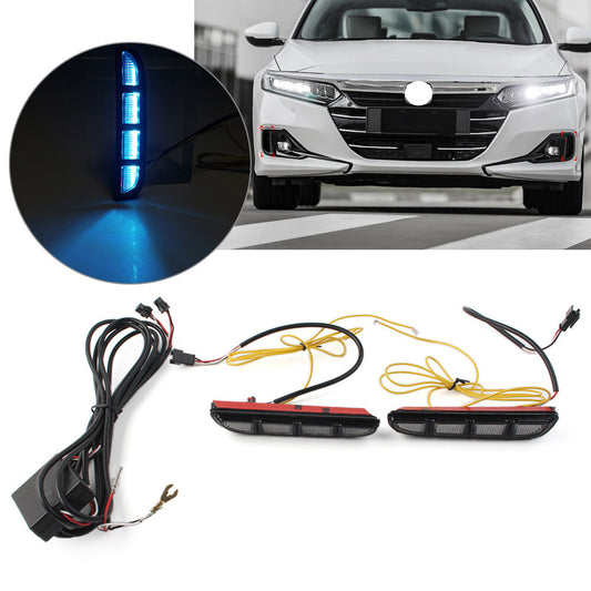 for Honda Accord 2021-2023 Fog Lamp Light DRL With Yellow Turn Signal Function
