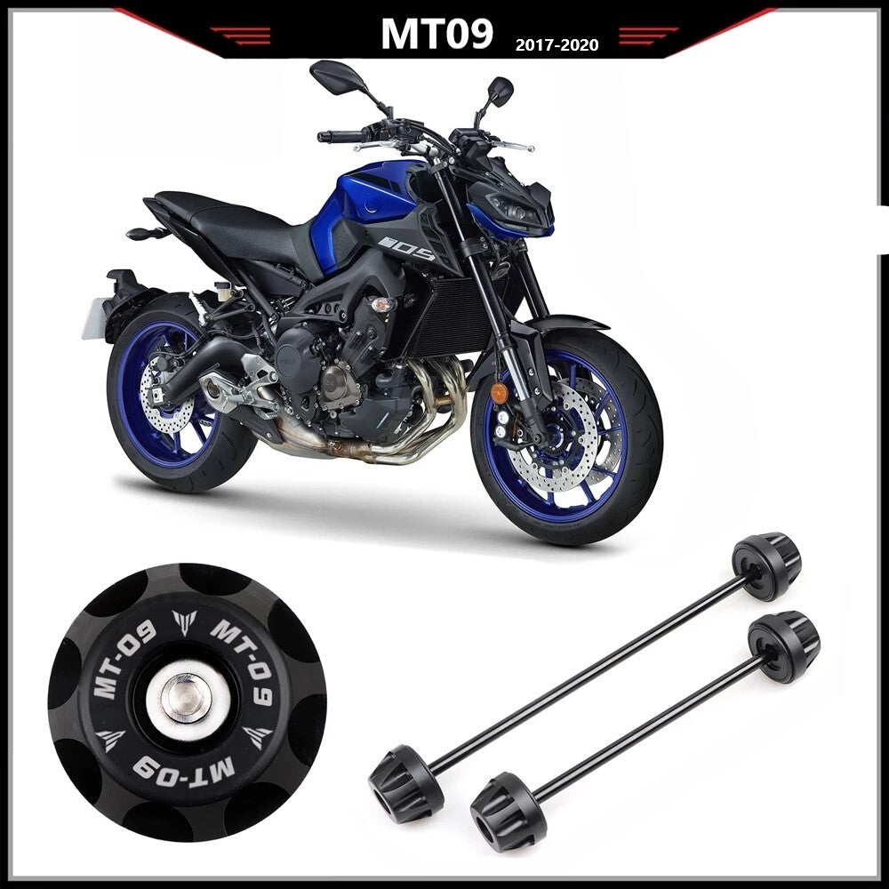Rear Front Axle Fork Crash Slider Wheel Protector For FZ09 MT09 SP 2014-2020