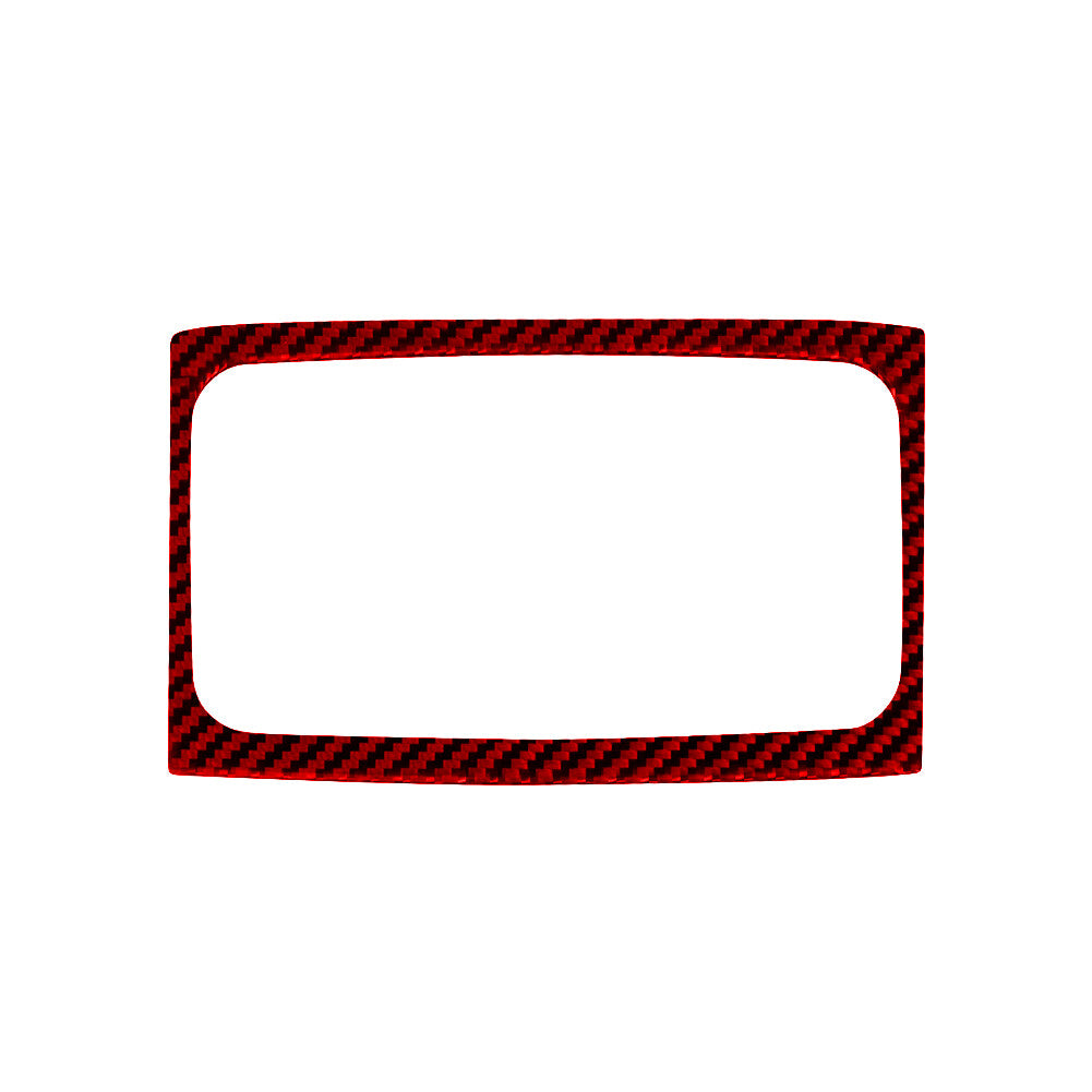 Red Carbon Fiber Rear Cup Holder Frame Cover Trim for Ford Explorer 2020-2023
