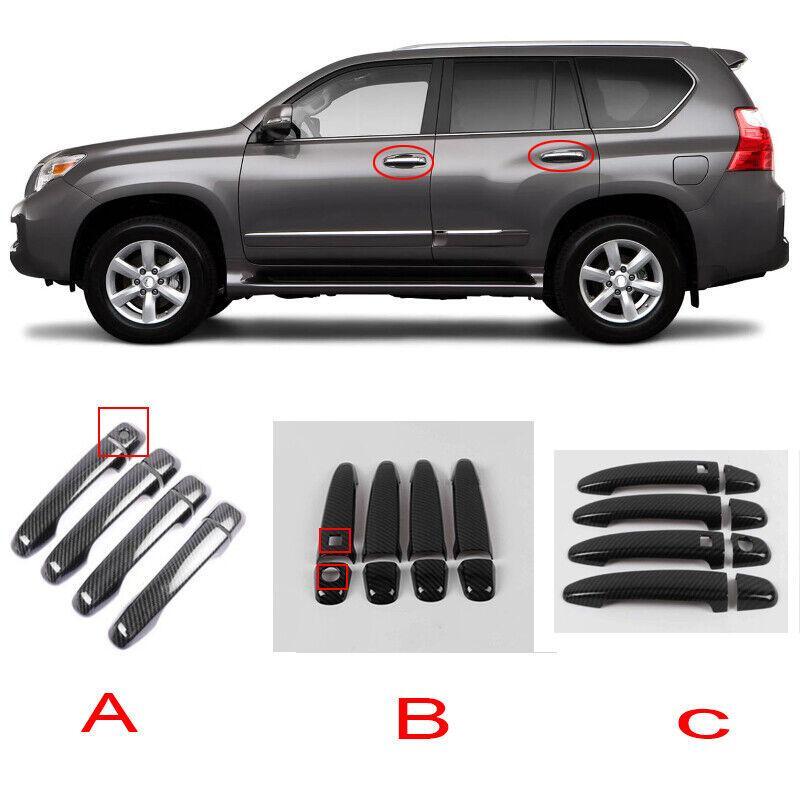 for Lexus GX 460 2010-19 ABS Carbon Fiber Exterior Side Door Handle Cover Trim