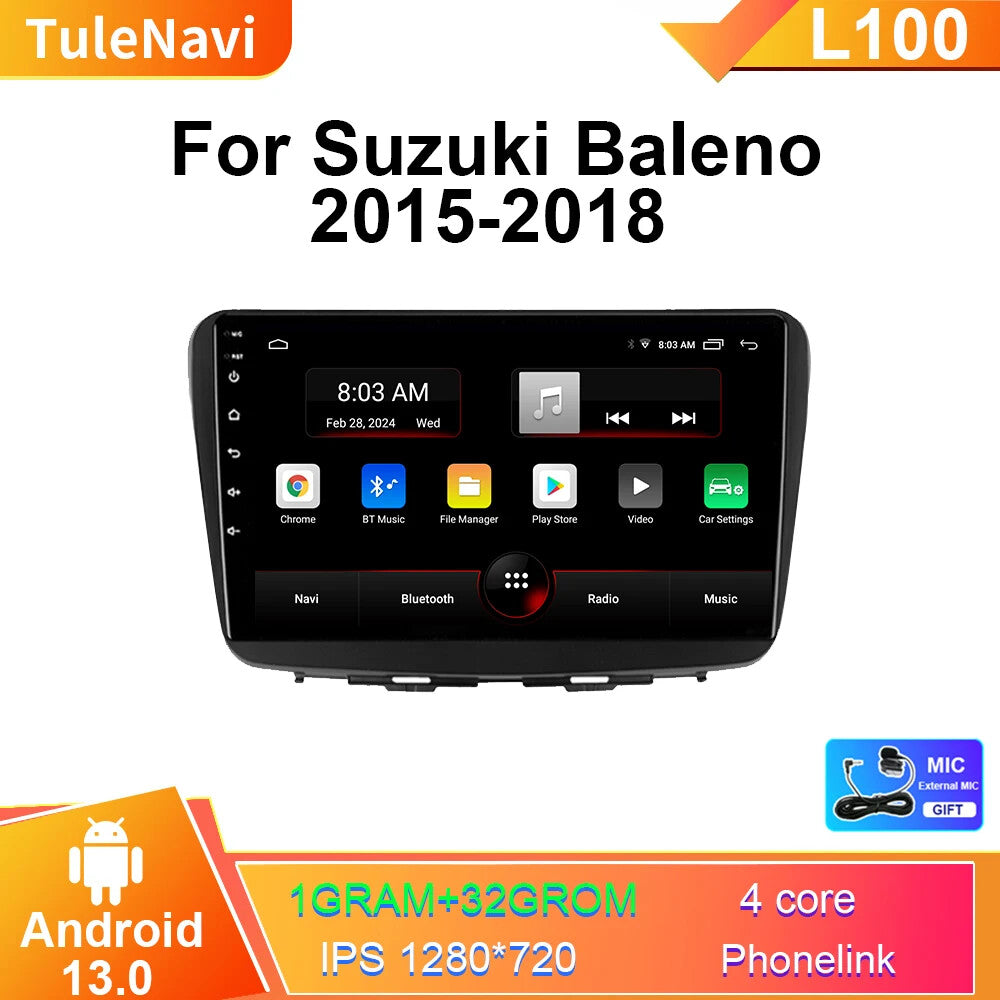 2015-2018 Android Carplay Car Radio for Suzuki Baleno1 Stereo Player GPS Screen
