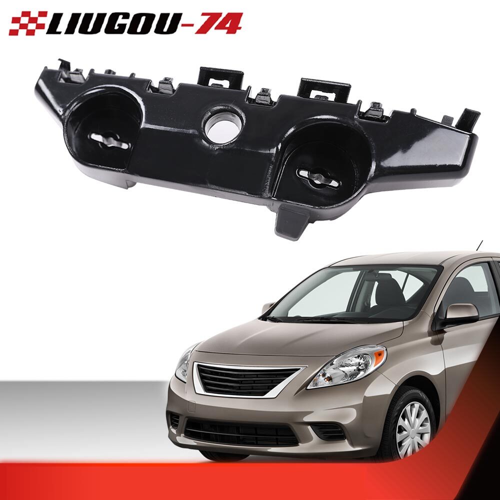 Suitable for 2014-2019 for Nissan Versa Note, Black Front Bumper Mount LH, Driver's Side
