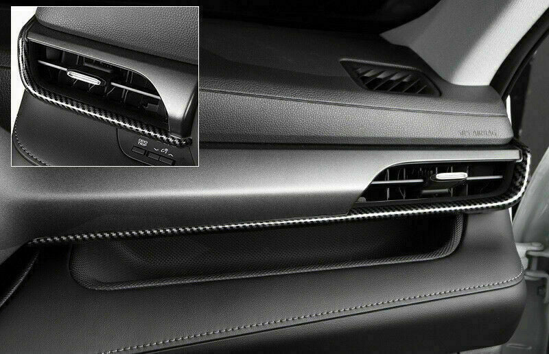 for Toyota Highlander 2020-23 Carbon Fiber Dashboard Center Console Strip Trim
