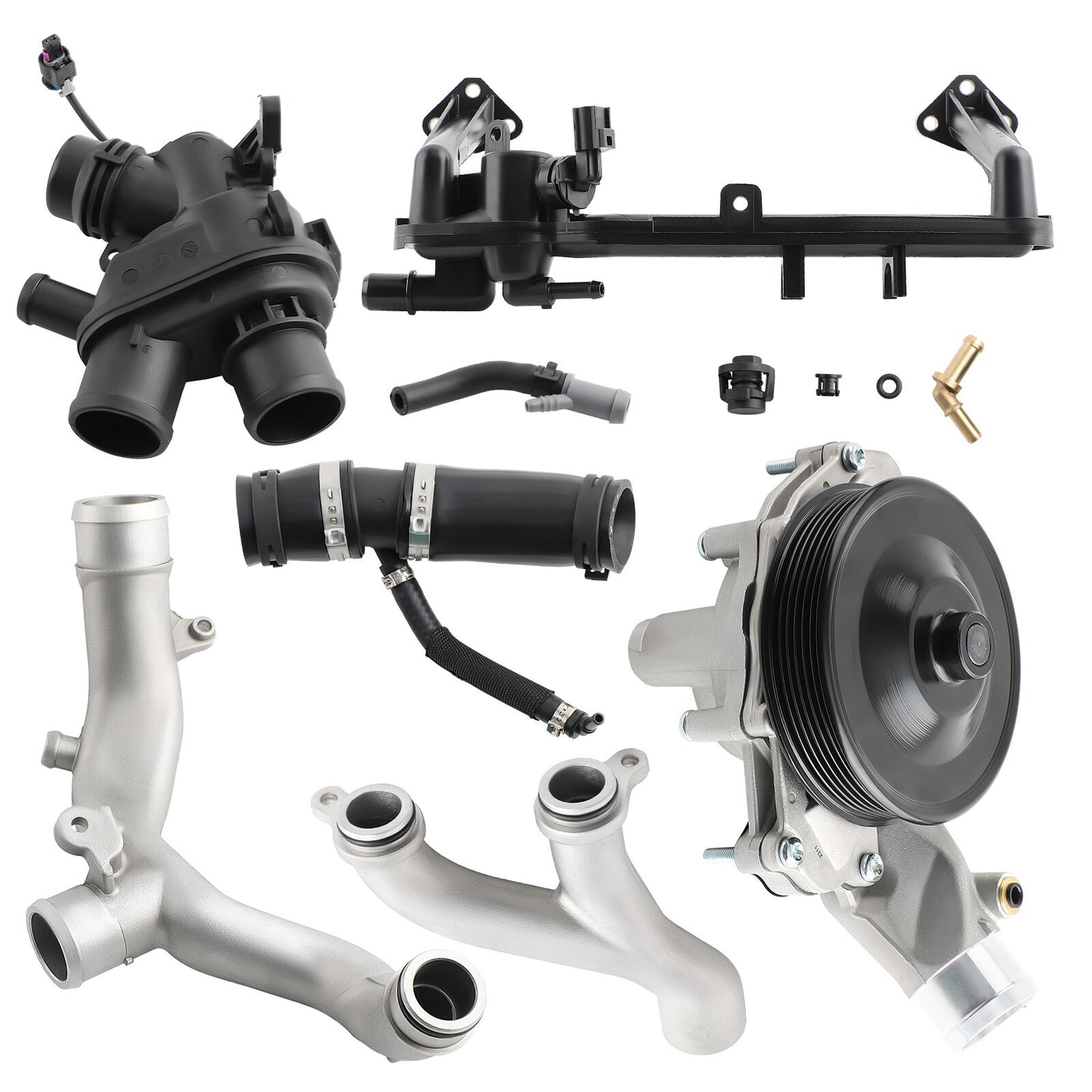 Fit for Land Rover for Range Rover 5.0L 3.0L Upgraded Cooling Water Pump Pipe System Kit