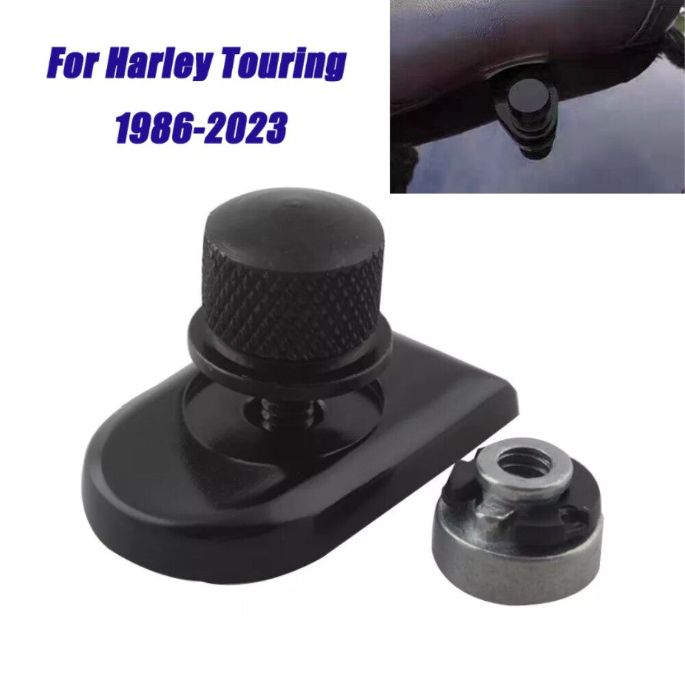 Black Rear for Seat Bolt Tab Screw Mount Knob Cover Nut Kit Fit for Harley Sportster