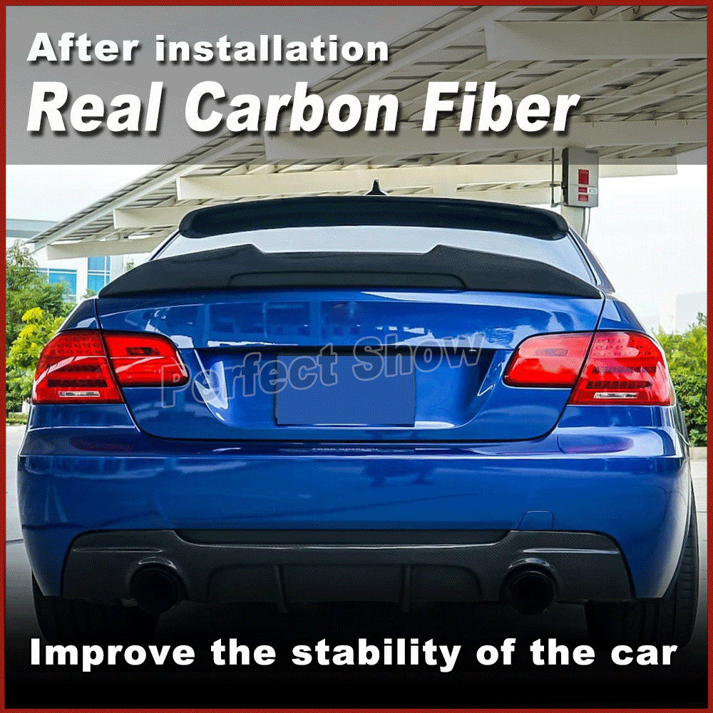 for BMW E92 325i 335i M3 Coupe 2006-2012 REAL Carbon Rear Trunk Spoiler Wing Lip