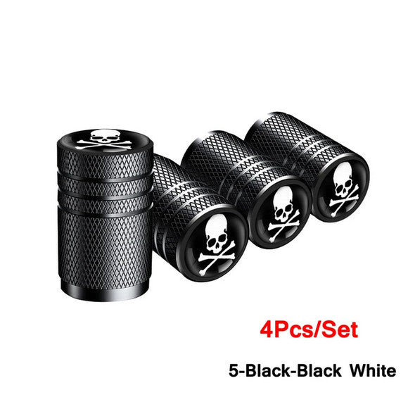 4-piece car tire valve cover rod air dust cover, dustproof and rustproof, silver, suitable for Peugeot .