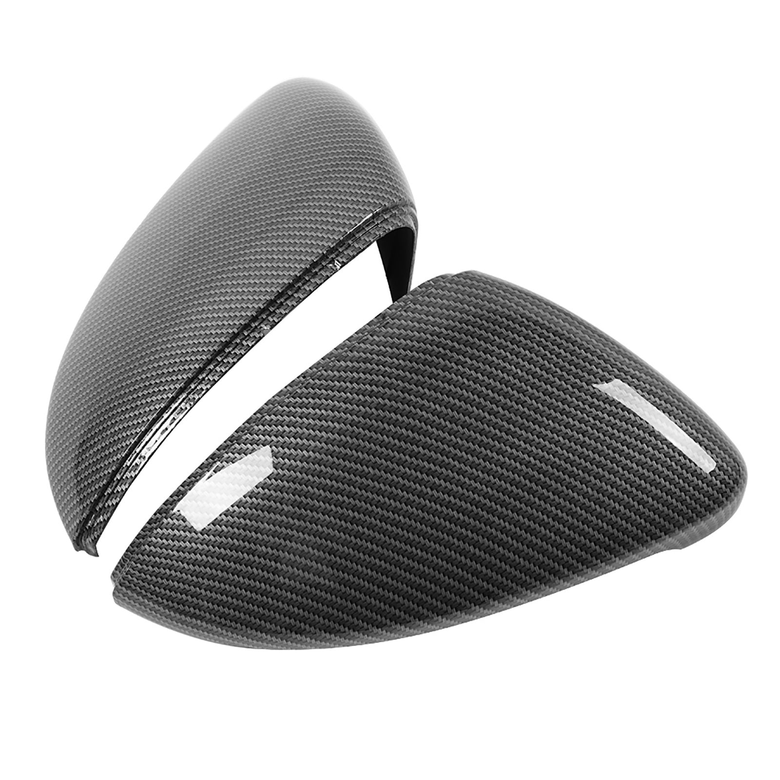 Auto 2pcs Carbon Fiber Style Rearview Wing Mirror Cover Cap