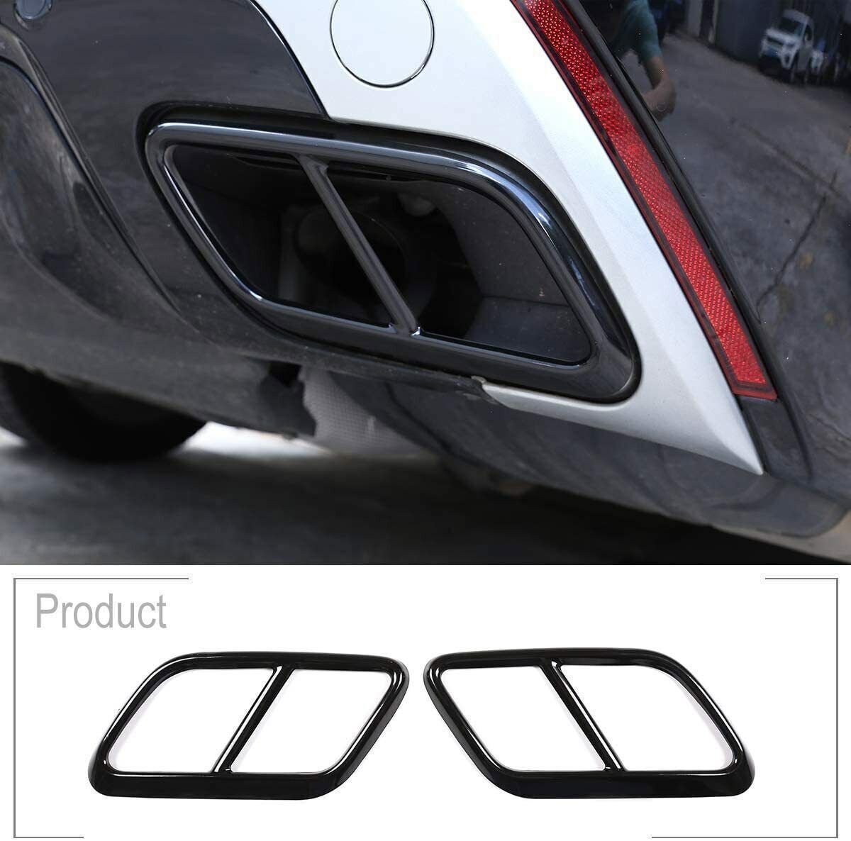 2X Rear Exhaust Muffler Tail Pipe Cover for Land Rover for Range Rover Velar 2017-23