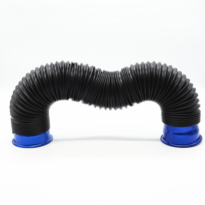 75mm 3 Car Practical Blue Flexible Scalable Vehicles Air Intake Tube Hose Pipe